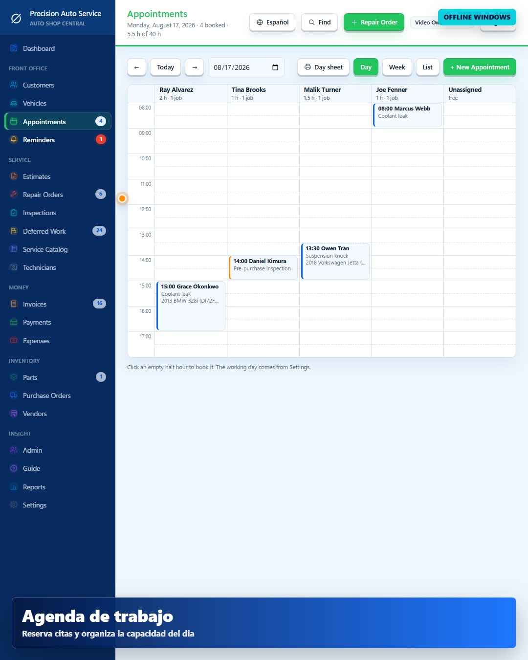 Appointments screenshot